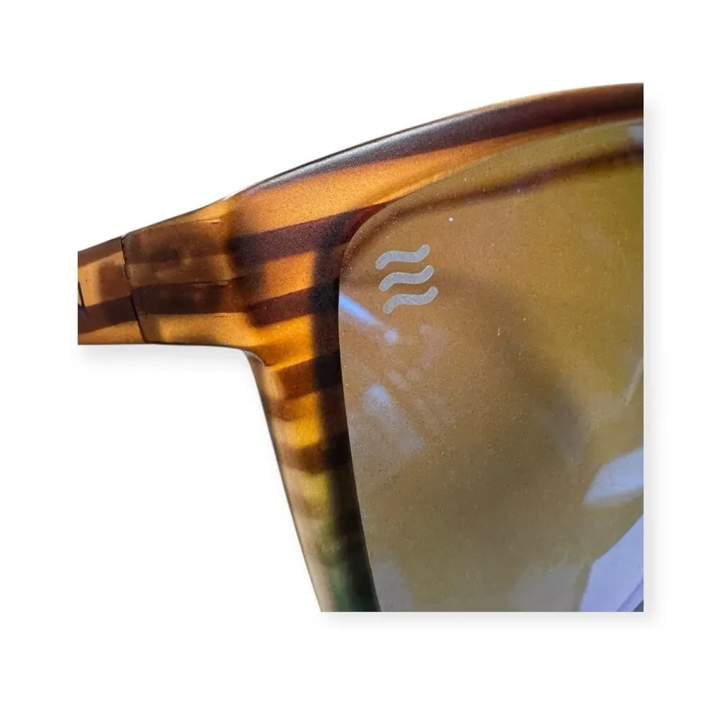 Neven Doc Robins Melby Sunglasses Polarized Blue Reflective Lenses Brown‎ Frames